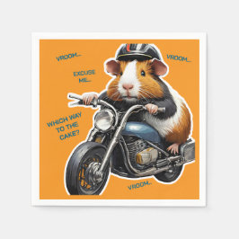 Zielort CAKE, Guinea Pig Geburtstag Serviette