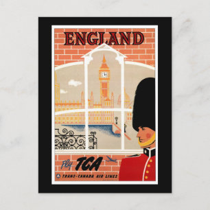 Zielort: England Reiseplakat Postkarte