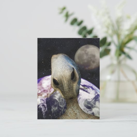 Zielort: Erde Postkarte (Stehend Vorderseite)