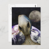 Zielort: Erde Postkarte (Vorne/Hinten)