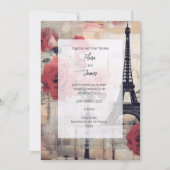 Zielort Frankreich Vintage Einladung (Vorderseite)