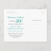 Zielort Geburtskarte Ankündigungspostkarte (Rückseite)