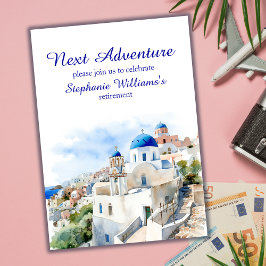 Zielort Griechenland Insel Party für das Ruhestand Einladung