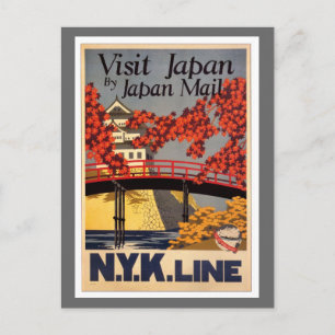 Zielort: Japan Travel Poster Postkarte