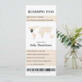 Zielort Karte Boarding Pass Bachelorette Wochenend (Stehend Vorderseite)