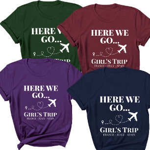 Zielort Reisfamilie Girls Reise Urlaub T-Shirt