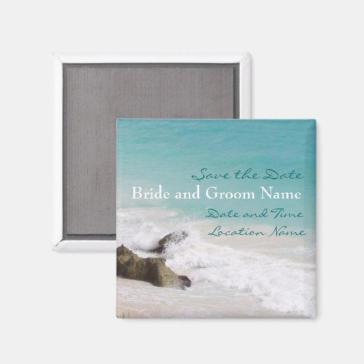 Zielort Save the Date Magnet (Vorderseite/Rückseite)