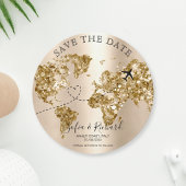 Zielort Save the Date Passport World Map Foto Einladung