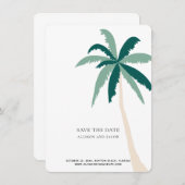 Zielort Tropical Beach Hochzeit Save the Date (Vorne/Hinten)