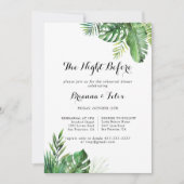 Zielort Tropische Nacht vor Probe Abendessen Einladung (Vorderseite)