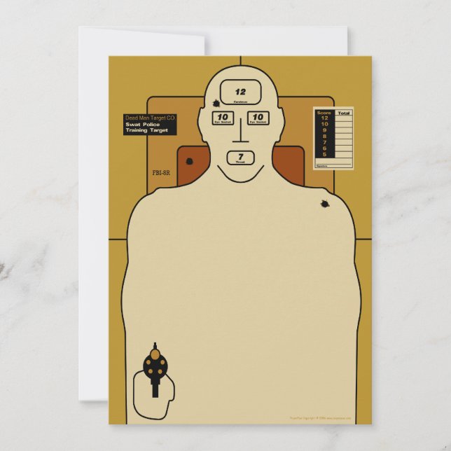 Zielpapier, Schusswaffe (Vorderseite)