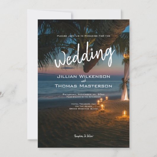 Zielparadies - Hochzeit Einladung (Vorderseite)
