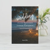 Zielparadies - Hochzeit Einladung (Stehend Vorderseite)