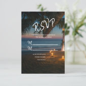 Zielparadies Hochzeit RSVP Karte (Stehend Vorderseite)