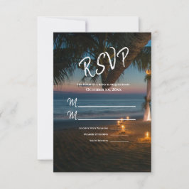 Zielparadies Hochzeit RSVP Karte