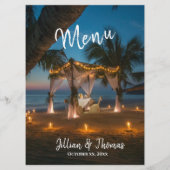 Zielparadies Hochzeitsempfang Menükarte (Rückseite)