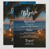 Zielparadies Hochzeitsempfang Menükarte (Vorne/Hinten)