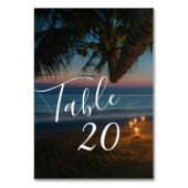 Zielparadies Hochzeitsempfang Tischnummer (Rückseite)