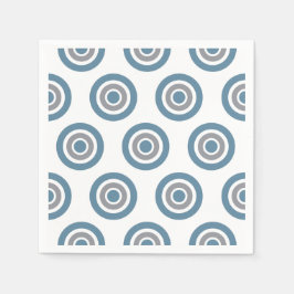 Zielpattern Blau Grau Weißer Cocktail Napkins Serviette