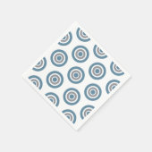 Zielpattern Blau Grau Weißer Cocktail Napkins Serviette (Ecke)