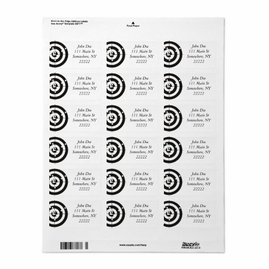 Zielpraxis Adressaufkleber (Vorne)