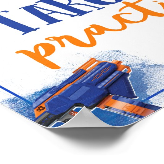 Zielpraxisunterschrift | Dart Gun Party Poster (Ecke)