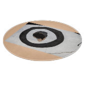 Zielreißen auf der Schneideplatte Schneidebrett (Ecke)