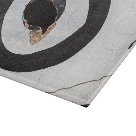 Zielreißen auf der Schneideplatte Schneidebrett (Ecke)