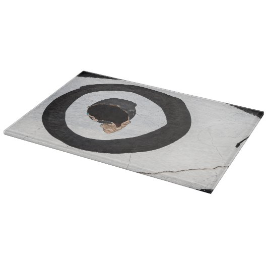 Zielreißen auf der Schneideplatte Schneidebrett (Ecke)