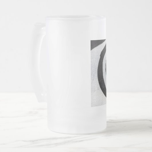 Zielreißen Mattglas Bierglas (Vorderseite Links)