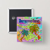 Zielschaltfläche für Huntington Beach Vacacation Button (Vorne & Hinten)