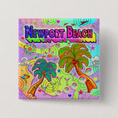 Zielschaltfläche für Newport Beach-Urlaub Button (Vorderseite)