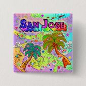 Zielschaltfläche für San Jose-Urlaub Button (Vorderseite)