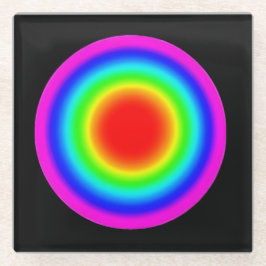 Zielscheibe für Liebe – Pride-Kunst Glasuntersetzer