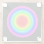Zielscheibe für Liebe – Pride-Kunst  Glasuntersetzer (Rückseite)