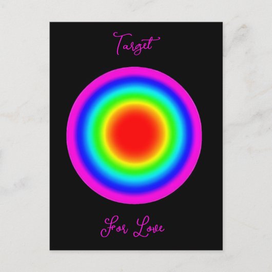 Zielscheibe für Liebe – Pride-Kunst  Postkarte (Vorderseite)