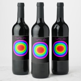 Zielscheibe für Liebe – Pride-Kunst Weinetikett