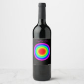 Zielscheibe für Liebe – Pride-Kunst Weinetikett (Vorderseite)