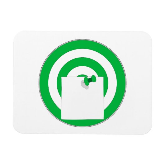 Zielscheibe mit Notizzettel Magnet (Horizontal)