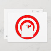 Zielscheibe mit Notizzettel Postkarte (Vorne/Hinten)