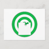 Zielscheibe mit Notizzettel Postkarte (Vorderseite)