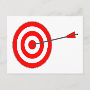 Zielscheibe mit Pfeil Postkarte