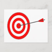 Zielscheibe mit Pfeil Postkarte (Vorderseite)