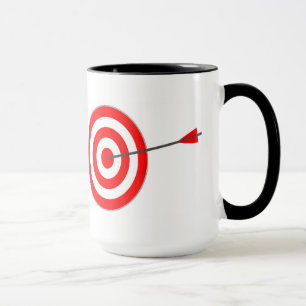 Zielscheibe mit Pfeil Tasse