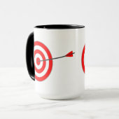 Zielscheibe mit Pfeil Tasse (Vorderseite Links)