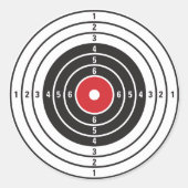 Zielscheibe Runder Aufkleber (Vorderseite)