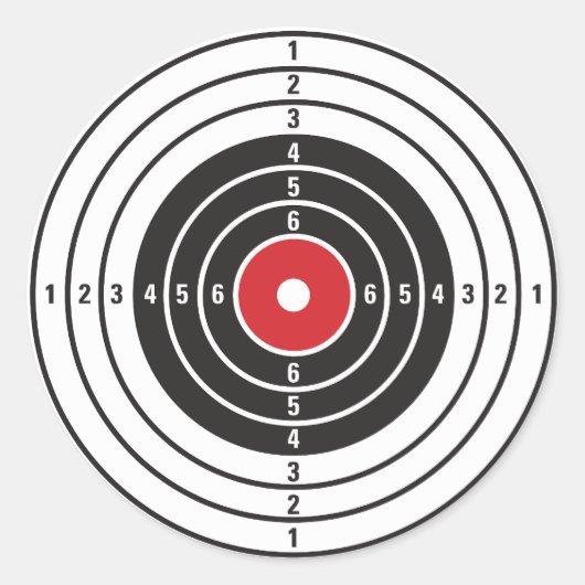 Zielscheibe Runder Aufkleber (Vorderseite)