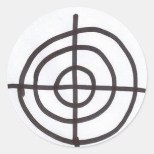 Zielscheibe Runder Aufkleber