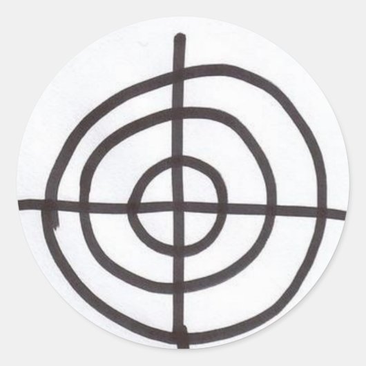 Zielscheibe Runder Aufkleber (Vorderseite)