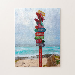 Zielschild Cozumel Strand Mexiko. Puzzle